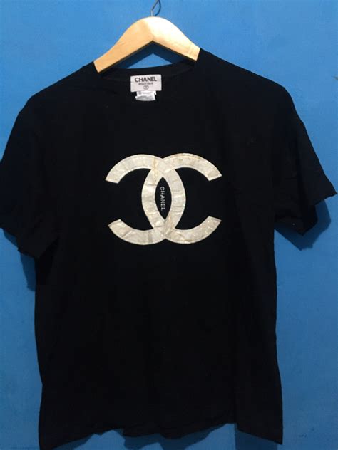 chanel logo shirts|chanel tee shirts vintage.